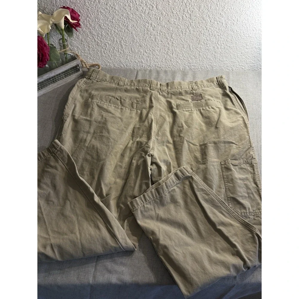 Columbia Men's Canvas Utility Work Pants Khaki Size 44x30 Durable Outdoor Gear